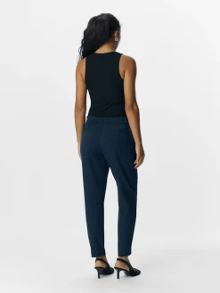 Object naisten housut OBJLISA SLIM PANT NOOS, Sky Captain