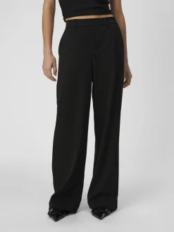 Object Naisten Housut OBJLISA WIDE PANT NOOS Black
