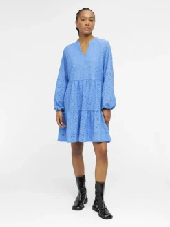 Object naisten mekko, OBJFEODORA GIA L/S DRESS Vaaleansininen