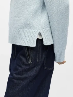 Object naisten neulepusero Objsima L/S Lo Knit Pullover Noos, Winter Sky