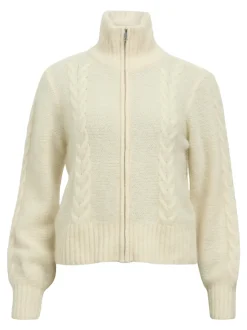 Object Naisten Neuletakki, OBJNETE LO KNIT CARDIGAN NOOS Luonnonvalkoinen