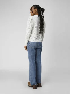 Object naisten paita, K-OBJFEODORA L/S TOP Valkoinen