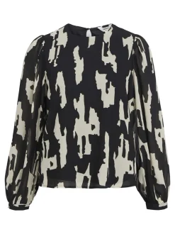 Object Naisten Pusero, K-OBJMILA LS TOP NOOS Mustavalkoinen