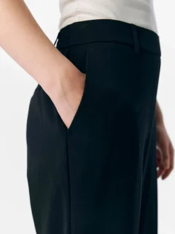 Object naisten suorat housut, OBJLISA MW STRAIGHT PANT Black