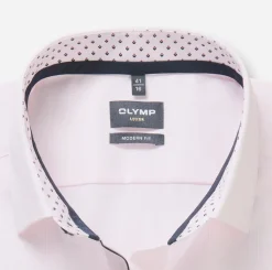 Olymp kauluspaidat Luxor Modern Fit Striped Contrast Print, raidallinen pinkki