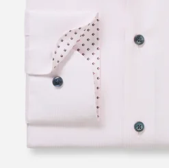 Olymp kauluspaidat Luxor Modern Fit Striped Contrast Print, raidallinen pinkki