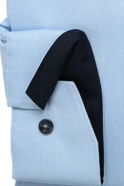 Olymp kauluspaita + Hiha Luxor Modern Fit Contrast Print, vaaleansininen