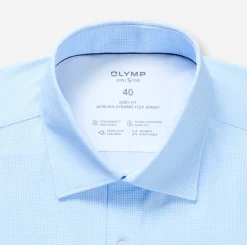 Olymp kauluspaita 24/7 Level 5 Body Fit Jersey Structure, vaaleansininen