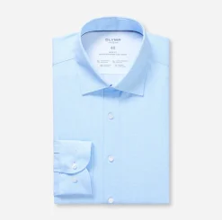 Olymp kauluspaita 24/7 Level 5 Body Fit Jersey Structure, vaaleansininen