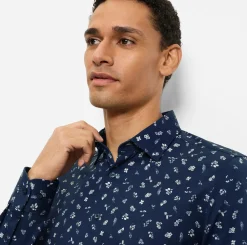 Olymp kauluspaita 24/7 Level 5 Body Fit Jersey, sininen kuosi