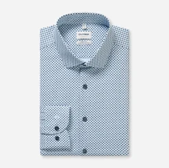 Olymp kauluspaita Level 5 Body Fit Climate Control Perform, sininen kuosi