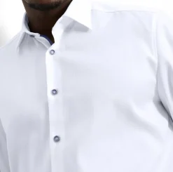 Olymp kauluspaita Level 5 Body Fit Contrast Trim Floral, valkoinen