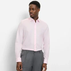 Olymp kauluspaita Level 5 Body Fit Stretch Easy Iron, vaaleanpunainen