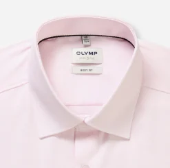Olymp kauluspaita Level 5 Body Fit Stretch Easy Iron, vaaleanpunainen
