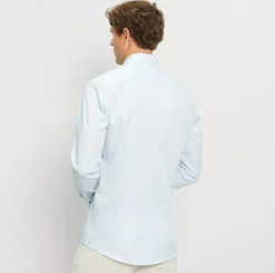 Olymp kauluspaita Level 5 Body Fit Stiped, raidallinen sininen