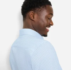 Olymp kauluspaita Level 5 Body Fit Microprint, valkopohjainen kuosi