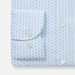 Olymp kauluspaita Level 5 Body Fit Microprint, valkopohjainen kuosi