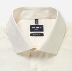 Olymp kauluspaita Luxor jacquard Offwhite, luonnonvalkoinen