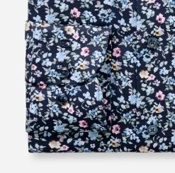Olymp kauluspaita Luxor Modern Fit Floral Print, sininen kuosi