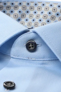 Olymp kauluspaita Luxor Modern Fit Contrast Print, vaaleansininen