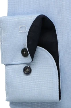 Olymp kauluspaita Luxor Modern Fit Contrast Print, vaaleansininen