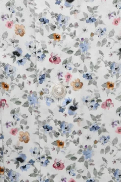 Olymp kauluspaita Luxor Modern Fit Floral Print, valkopohjainen kuosi