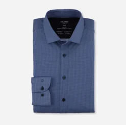 Olymp level five kauluspaita, body fit Sininen Kuosi