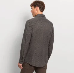 Olymp level five kauluspaita, body fit Musta Kuosi