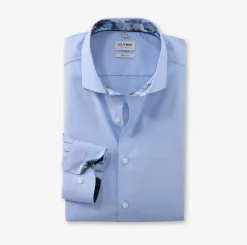 Olymp level five kauluspaita, body fit +hiha Keskisininen