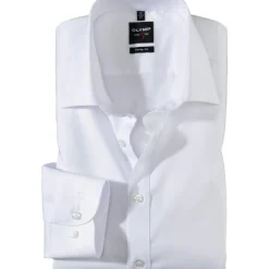 Olymp Level Five Kauluspaita, Body Fit Valkoinen