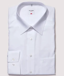 Olymp Luxor Kauluspaita, Comfort Fit Valkoinen