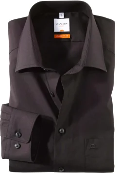 Olymp Luxor Kauluspaita +hiha, Modern Fit Musta