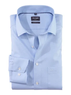 Olymp luxor kauluspaita, Modern fit Keskisininen