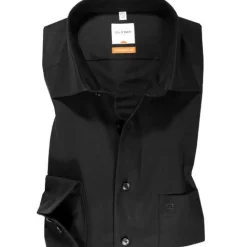 Olymp Luxor Kauluspaita, Modern Fit Musta