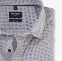 Olymp luxor kauluspaita, Modern fit Ruskea Kuosi