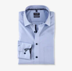 Olymp luxor kauluspaita, Modern fit +hiha Keskisininen