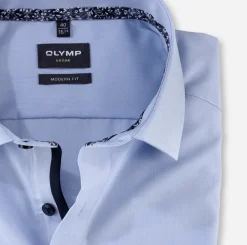 Olymp luxor kauluspaita, Modern fit +hiha Keskisininen