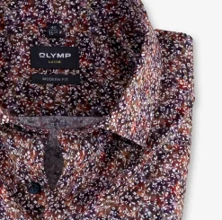 Olymp luxor miesten kauluspaita,modern fit Punainen Kuosi