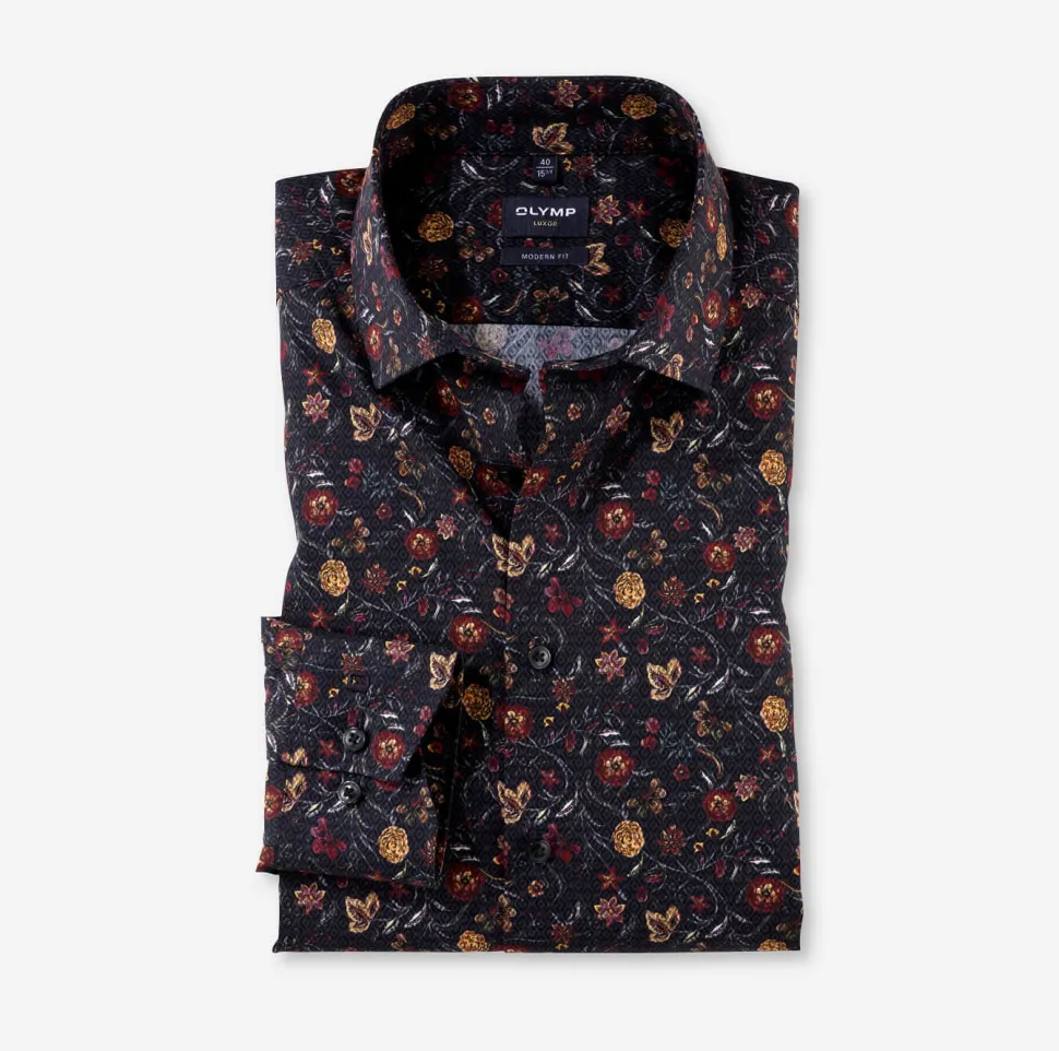 Olymp luxor miesten kauluspaita, modern fit Sininen Kuosi