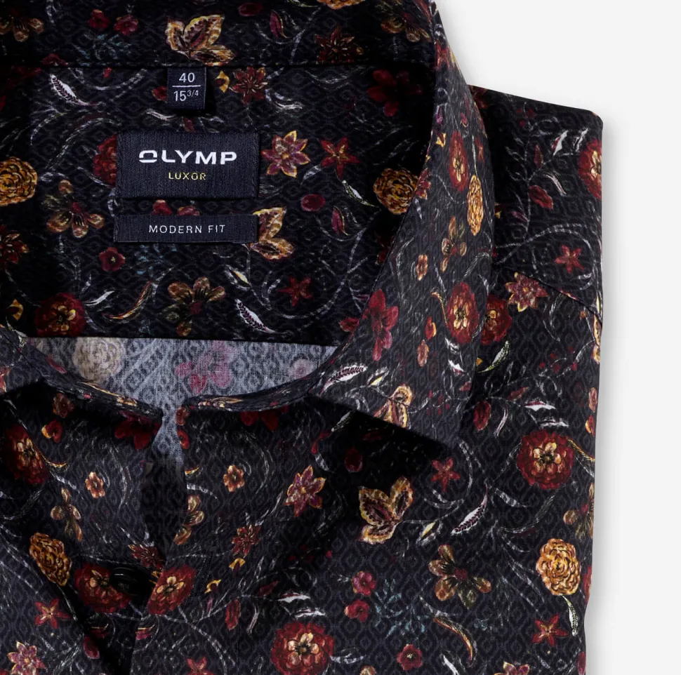 Olymp luxor miesten kauluspaita, modern fit Sininen Kuosi