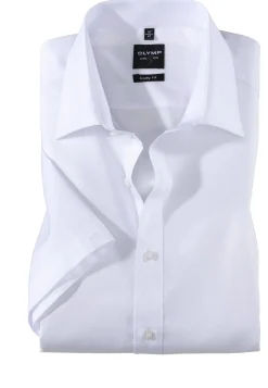 Olymp Lyhythihainen Kauluspaita Valkoinen