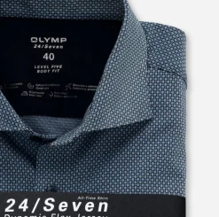 Olymp Miesten Bisnespaita 2016-84-11 SNOS JERSEY BODY FIT Sininen Kuosi