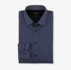 Olymp miesten body fit kauluspaita, 2091-74-18JERSEY Sininen Kuosi