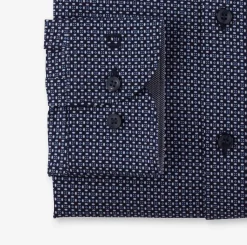 Olymp miesten body fit kauluspaita, 2091-74-18JERSEY Sininen Kuosi