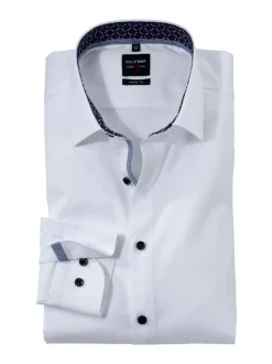 Olymp miesten kauluspaita, BODY FIT +HIHA Valkoinen