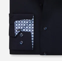 Olymp miesten kauluspaita, 095 24/7 - LUXOR MODERN FIT JERSEY Tummansininen