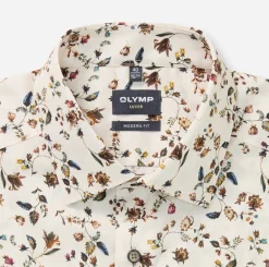 Olymp miesten kauluspaita Luxor Modern Fit, ruskea kuosillinen