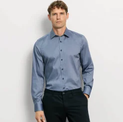 Olymp miesten kauluspaita level five, body fit Sininen Kuosi