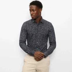 Olymp miesten kauluspaita 24/SEVEN – LEVELFIVE BODY FIT JERSEY, sininen kuosi