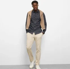 Olymp miesten kauluspaita 24/SEVEN – LEVELFIVE BODY FIT JERSEY, sininen kuosi